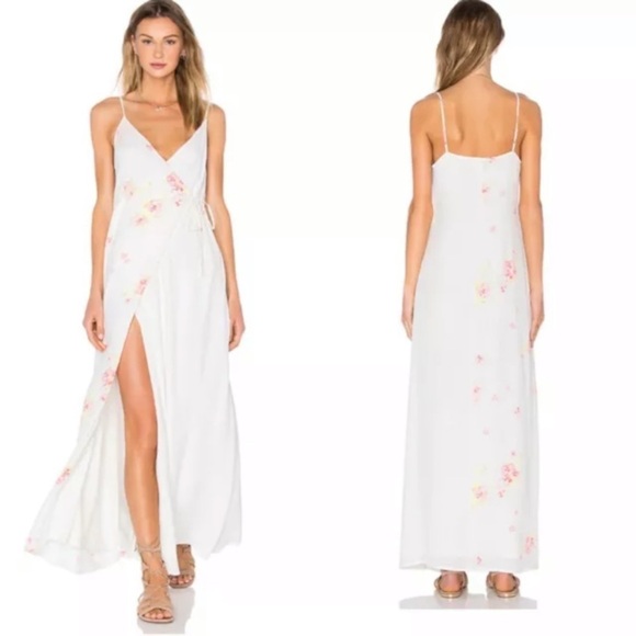 Privacy Please Richter Wrap Maxi Dress White Sm - Picture 1 of 11